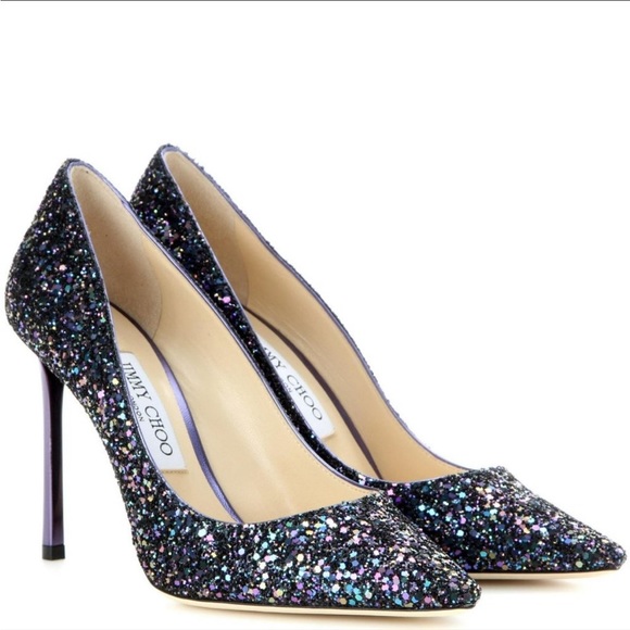 Jimmy Choo Romy 100 glitter pointed toe pump - Picture 2 of 7